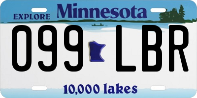 MN license plate 099LBR