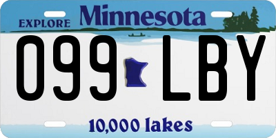 MN license plate 099LBY