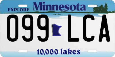 MN license plate 099LCA