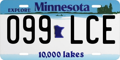 MN license plate 099LCE