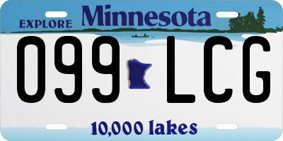 MN license plate 099LCG