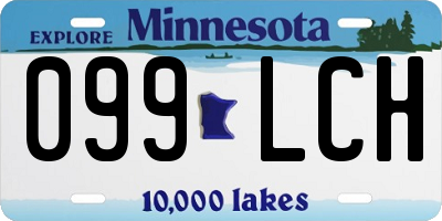 MN license plate 099LCH