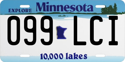 MN license plate 099LCI