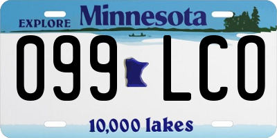 MN license plate 099LCO