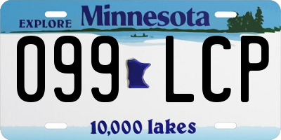MN license plate 099LCP