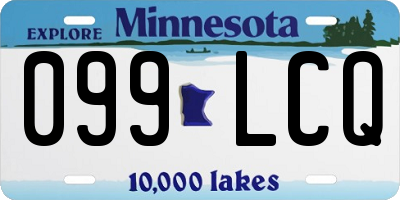 MN license plate 099LCQ
