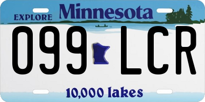 MN license plate 099LCR