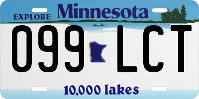 MN license plate 099LCT