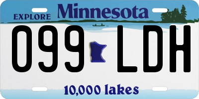 MN license plate 099LDH