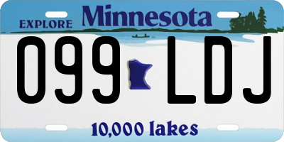 MN license plate 099LDJ