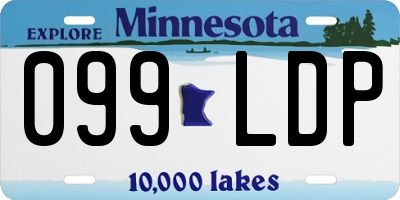 MN license plate 099LDP