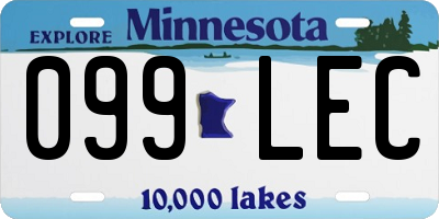 MN license plate 099LEC