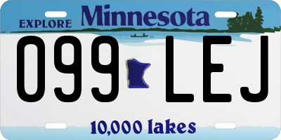 MN license plate 099LEJ