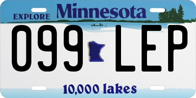 MN license plate 099LEP