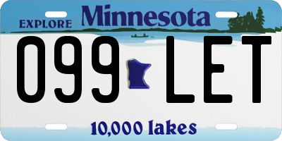 MN license plate 099LET