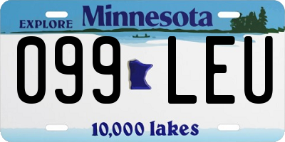 MN license plate 099LEU