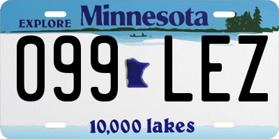 MN license plate 099LEZ