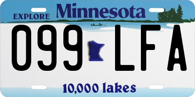 MN license plate 099LFA