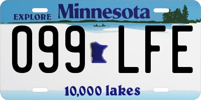 MN license plate 099LFE