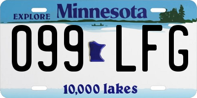 MN license plate 099LFG