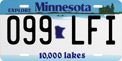 MN license plate 099LFI
