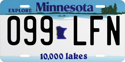 MN license plate 099LFN