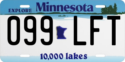 MN license plate 099LFT