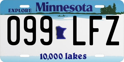 MN license plate 099LFZ