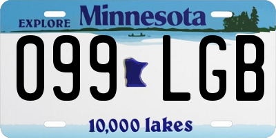 MN license plate 099LGB