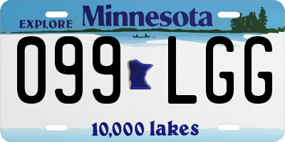 MN license plate 099LGG