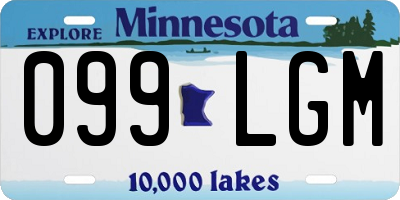 MN license plate 099LGM