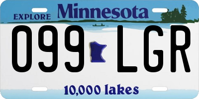 MN license plate 099LGR