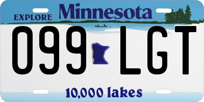 MN license plate 099LGT