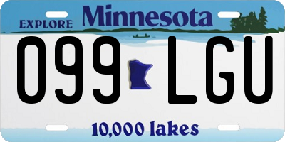 MN license plate 099LGU