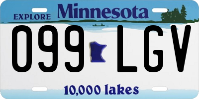 MN license plate 099LGV
