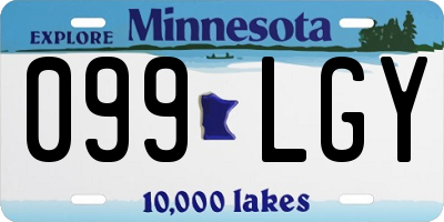 MN license plate 099LGY