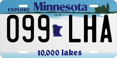 MN license plate 099LHA