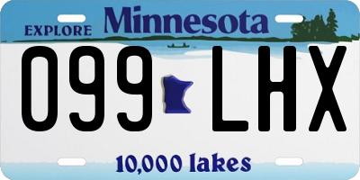 MN license plate 099LHX