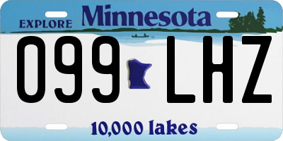 MN license plate 099LHZ