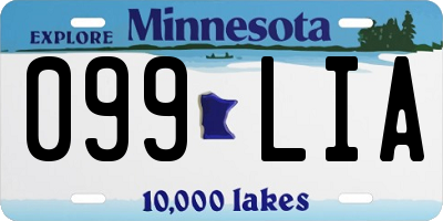 MN license plate 099LIA