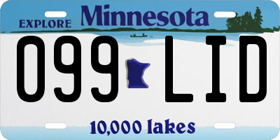 MN license plate 099LID