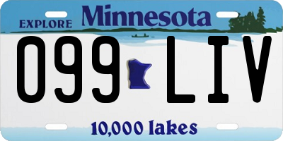 MN license plate 099LIV