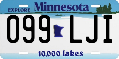 MN license plate 099LJI