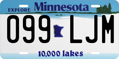 MN license plate 099LJM