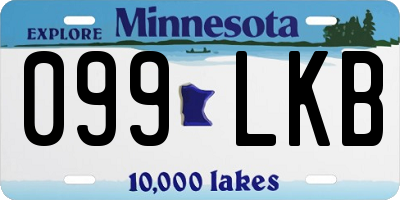 MN license plate 099LKB