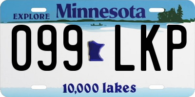 MN license plate 099LKP