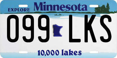 MN license plate 099LKS