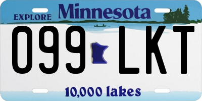 MN license plate 099LKT