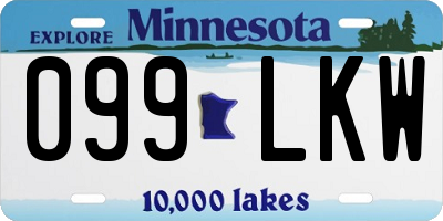 MN license plate 099LKW