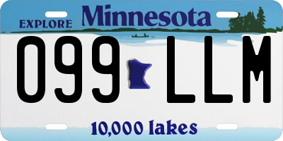 MN license plate 099LLM